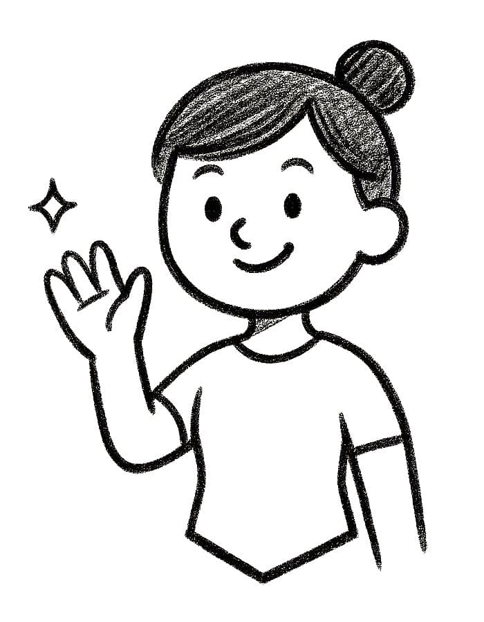 Illustration of Ava, Tule's AI support agent, waving